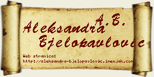 Aleksandra Bjelopavlović vizit kartica